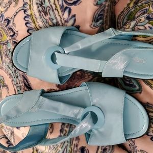 EASY STREET Turquoise Blue SIZE 11 SANDALS